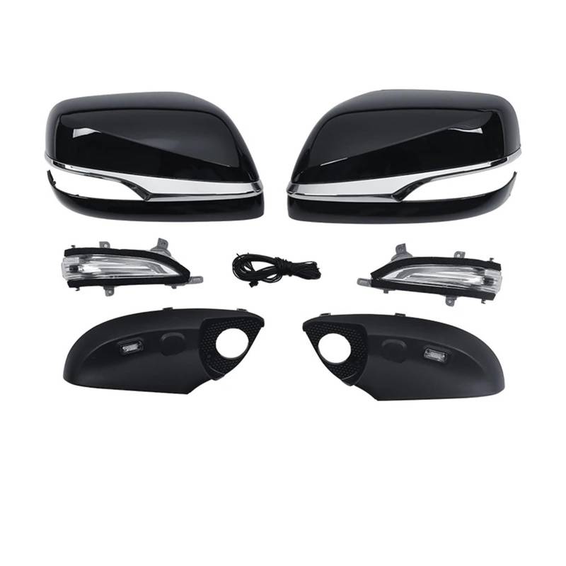 KDMOWHON Rückspiegelabdeckung Wechselteile Kompatibel for Lexus 1LX570 LX 570 2008-2021 2020(Black 2008-2022) von KDMOWHON