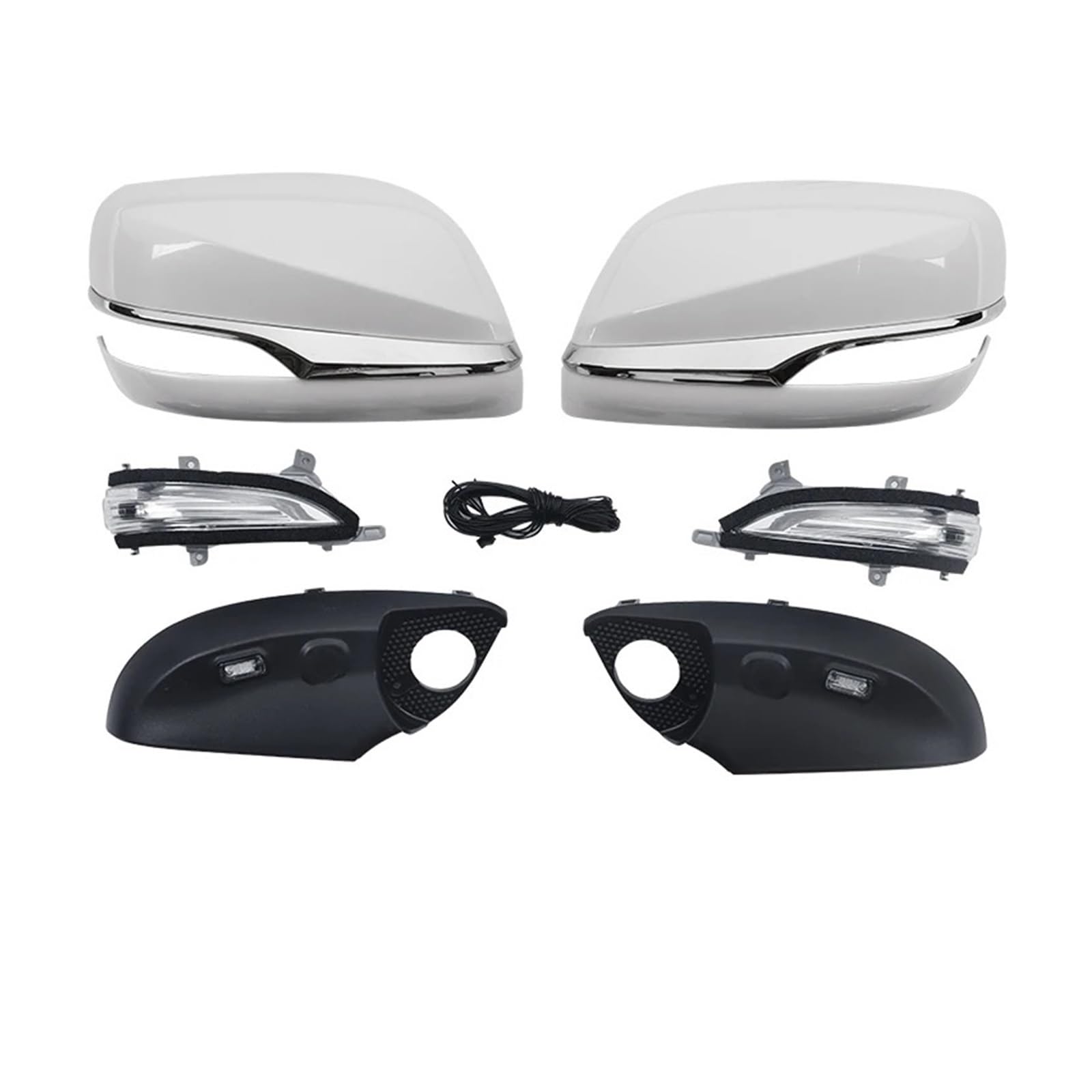 KDMOWHON Rückspiegelabdeckung Wechselteile Kompatibel for Lexus 1LX570 LX 570 2008-2021 2020(White 2008-2022) von KDMOWHON