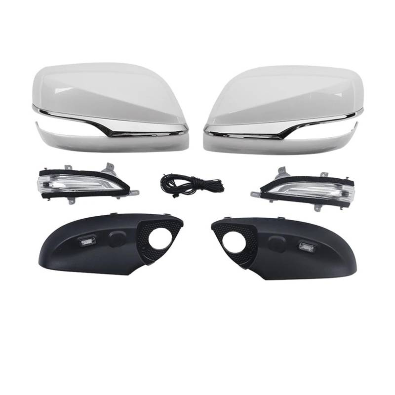 KDMOWHON Rückspiegelabdeckung Wechselteile Kompatibel for Lexus 1LX570 LX 570 2008-2021 2020(White 2008-2022) von KDMOWHON