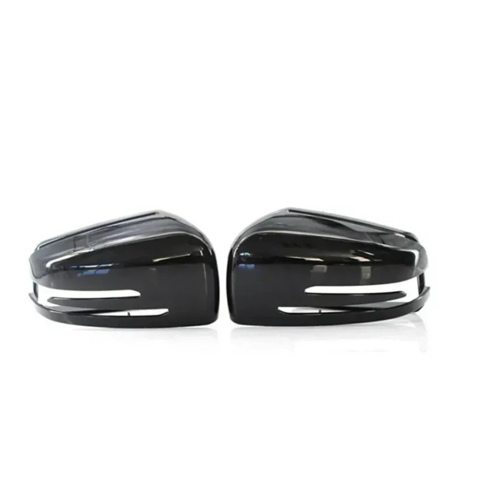 KDMOWHON Seitentür-Rückspiegelkappen-Abdeckungsverkleidung, kompatibel mit Mercedes Benz ABCES CLA GLA GLK CLS-Klasse W176 W204 W117 X156 X204, Kohlefaser(A pair bright black) von KDMOWHON