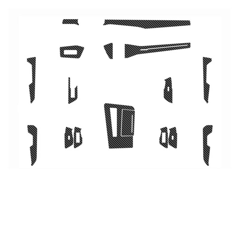 Kompatibel mit Audi A6 C6 C7 4F 4G C8 4K 2005-2025 Auto-Innenaufkleber, Fenstersteuerung, Innentür-Getriebeverkleidung, Schutzfolie, Autozubehör(Carbon Black 19-25) von KDMOWHON