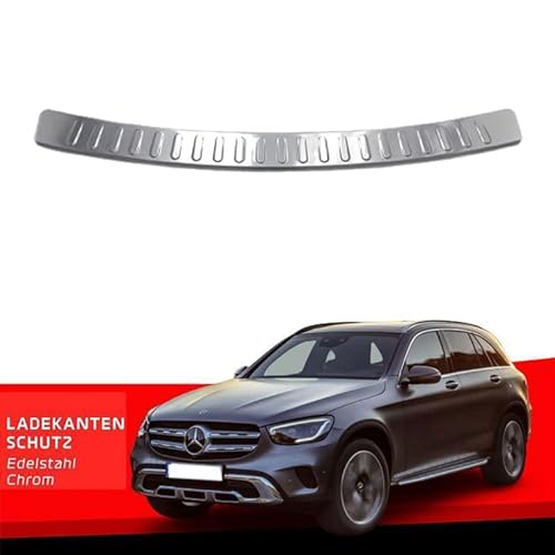 KDS Premium Ladekantenschutz Schutz für Stoßstange Kofferraumschutz Schutzblech Edelstahl 304 Chrom paßt für kompatibel mit Mercedes GLC Klasse X253 15-19 von KDS