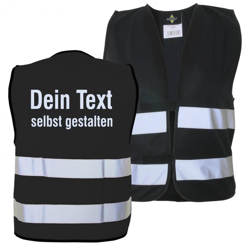 KDS Warnweste Funktionsweste Color mit Druck selbst gestalten (schwarz, L) von KDS