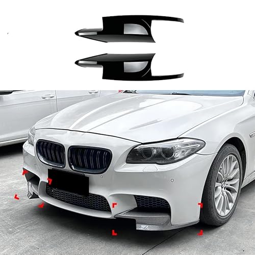 Auto-Frontspoiler-Fronteckenschutz-Set für BMW 5 Series M5 F10 2011-2017, Auto Rear Bumper Protector Spoiler,A Gloss Black von KDUSNA