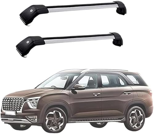 Auto Gepäckträger Für Hyundai Alcazar 2021 Zubehör Dachgepäckträger Querträger AbschließBar Outdoor Ausrüstung Verstellbare,C-Silver Black Auto Gepäckträger Für Hyundai Alcazar 2021 Zubehör Dachgepäckträger Querträger AbschließBar Outdoor Ausrüstung Verstellbare,C-Silver Black von KDZDJH