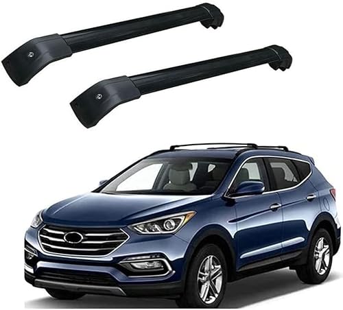 Auto Gepäckträger Für Hyundai Santa Fe 2013-2018 Zubehör Dachgepäckträger Querträger AbschließBar Outdoor Ausrüstung Verstellbare,A-Black Auto Gepäckträger Für Hyundai Santa Fe 2013-2018 Zubehör Dachgepäckträger Querträger AbschließBar Outdoor Ausrüstung Verstellbare,A-Black von KDZDJH