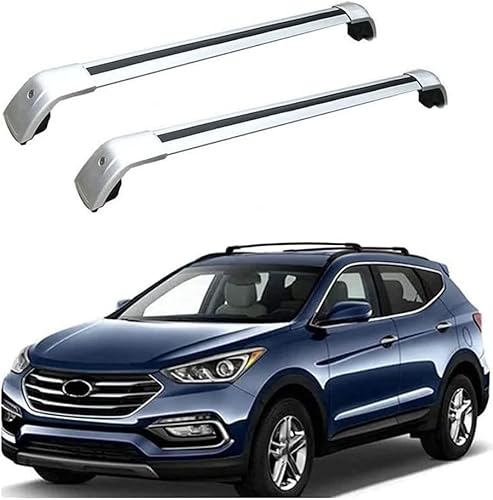 Auto Gepäckträger Für Hyundai Santa Fe 2013-2018 Zubehör Dachgepäckträger Querträger AbschließBar Outdoor Ausrüstung Verstellbare,B-Silver Auto Gepäckträger Für Hyundai Santa Fe 2013-2018 Zubehör Dachgepäckträger Querträger AbschließBar Outdoor Ausrüstung Verstellbare,B-Silver von KDZDJH