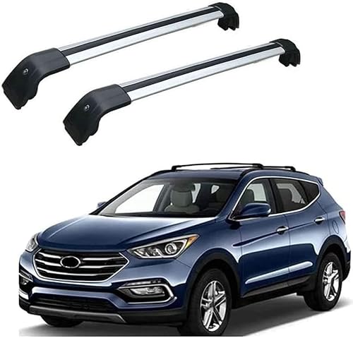 Auto Gepäckträger Für Hyundai Santa Fe 2013-2018 Zubehör Dachgepäckträger Querträger AbschließBar Outdoor Ausrüstung Verstellbare,C-Silver Black Auto Gepäckträger Für Hyundai Santa Fe 2013-2018 Zubehör Dachgepäckträger Querträger AbschließBar Outdoor Ausrüstung Verstellbare,C-Silver Black von KDZDJH