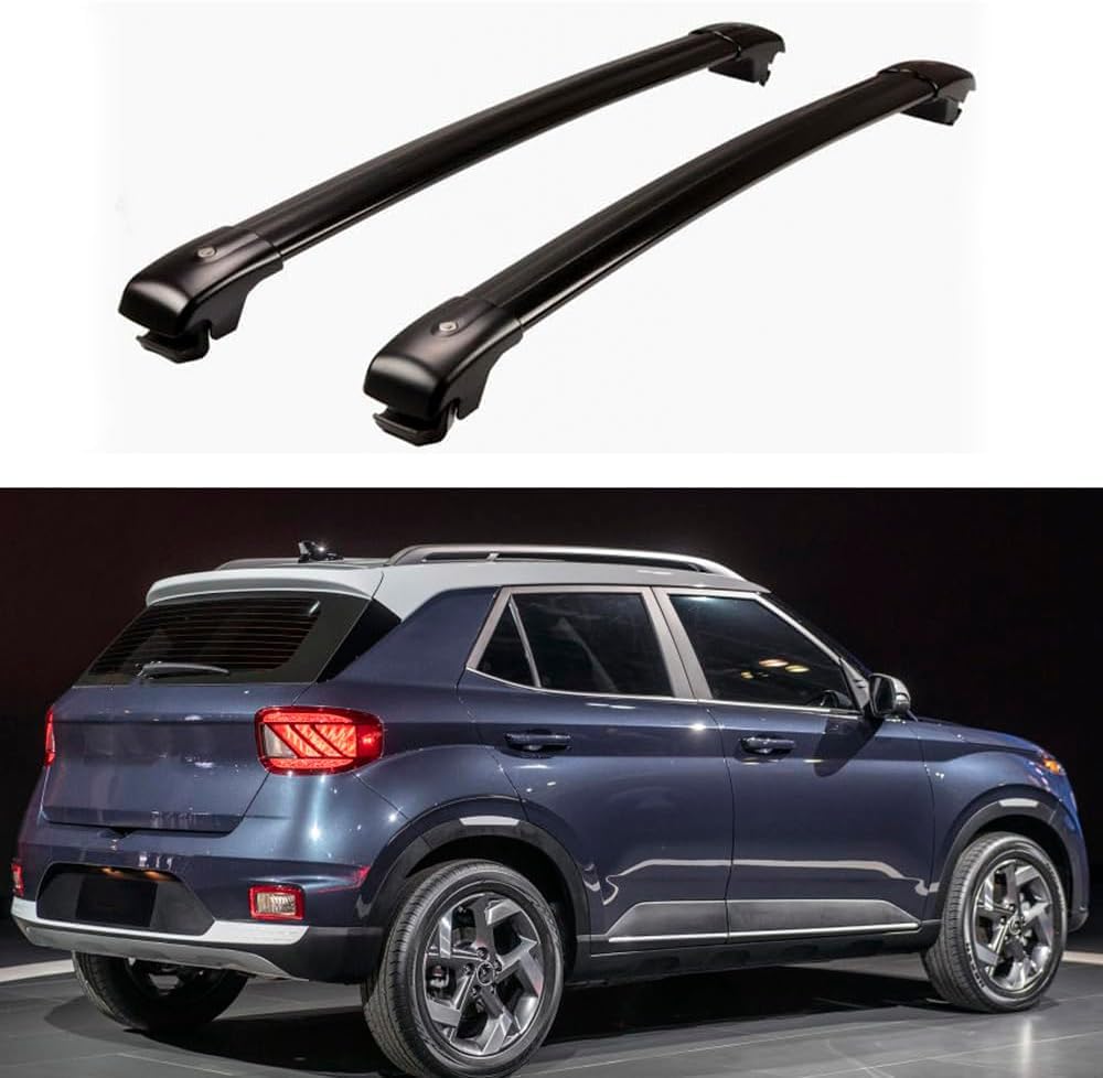 Auto Gepäckträger Für Hyundai Venue SUV 2019 2020 2021 2022 Zubehör Dachgepäckträger Querträger AbschließBar Outdoor Ausrüstung Verstellbare,A-Black Auto Gepäckträger Für Hyundai Venue SUV 2019 2020 2021 2022 Zubehör Dachgepäckträger Querträger AbschließBar Outdoor Ausrüstung Verstellbare,A-Black von KDZDJH