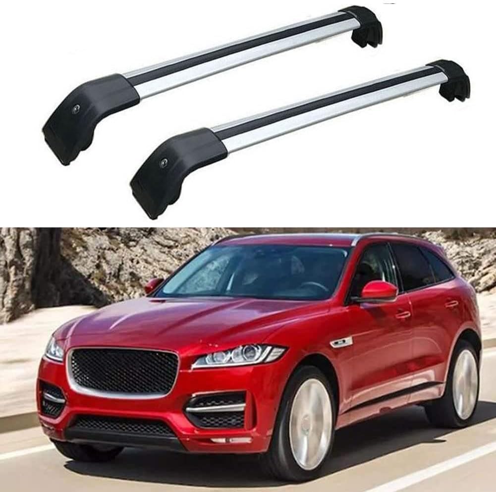 Auto Gepäckträger Für Jaguar F Pace 2016 2017 2018 2019-2022 Zubehör Dachgepäckträger Querträger AbschließBar Outdoor Ausrüstung Verstellbare,C-Silver Black Auto Gepäckträger Für Jaguar F Pace 2016 2017 2018 2019-2022 Zubehör Dachgepäckträger Querträger AbschließBar Outdoor Ausrüstung Verstellbare,C-Silver Black von KDZDJH