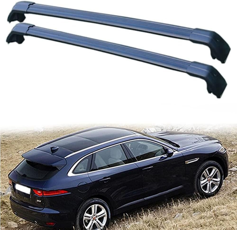 Auto Gepäckträger Für Jaguar FPace 5 Door SUV 2016-2021 Zubehör Dachgepäckträger Querträger AbschließBar Outdoor Ausrüstung Verstellbare,A-Black Auto Gepäckträger Für Jaguar FPace 5 Door SUV 2016-2021 Zubehör Dachgepäckträger Querträger AbschließBar Outdoor Ausrüstung Verstellbare,A-Black von KDZDJH