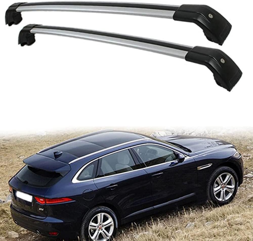 Auto Gepäckträger Für Jaguar FPace 5 Door SUV 2016-2021 Zubehör Dachgepäckträger Querträger AbschließBar Outdoor Ausrüstung Verstellbare,C-Silver Black Auto Gepäckträger Für Jaguar FPace 5 Door SUV 2016-2021 Zubehör Dachgepäckträger Querträger AbschließBar Outdoor Ausrüstung Verstellbare,C-Silver Black von KDZDJH