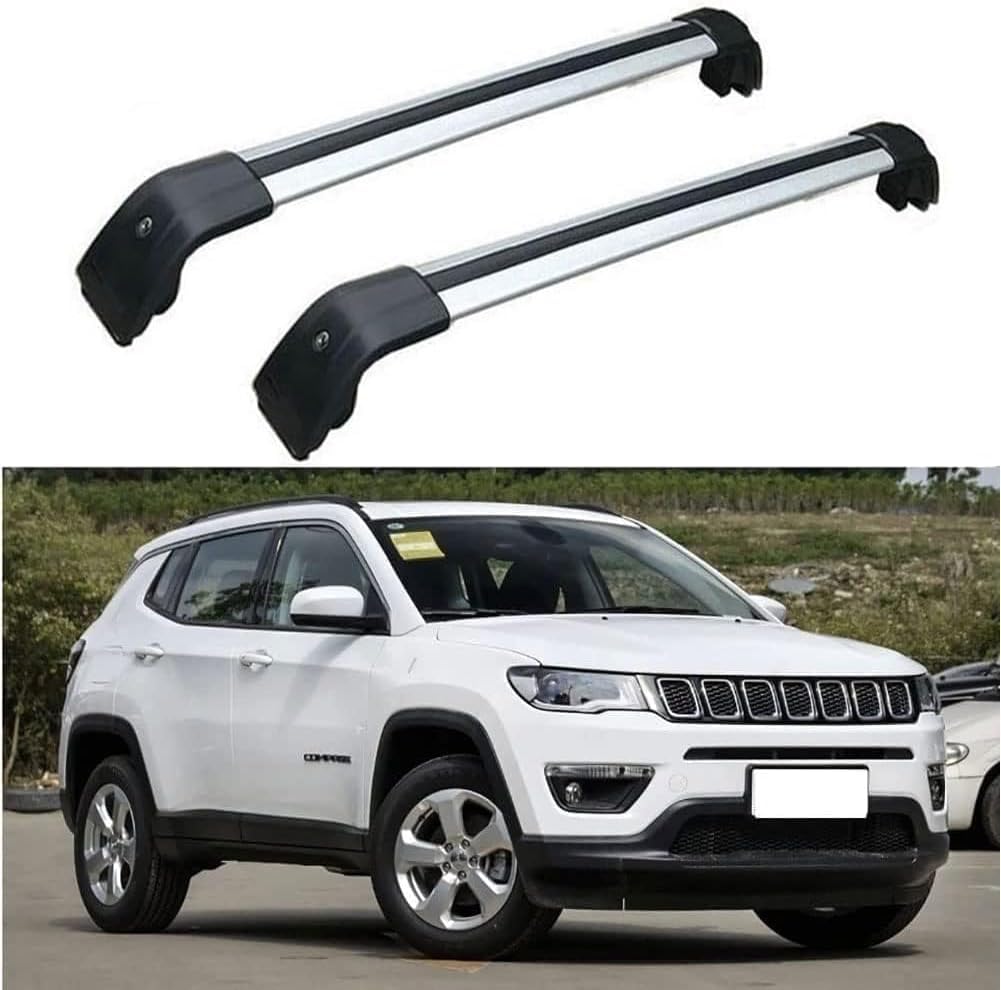 Auto Gepäckträger Für Jeep Compass 2017+ Zubehör Dachgepäckträger Querträger AbschließBar Outdoor Ausrüstung Verstellbare,C-Silver Black Auto Gepäckträger Für Jeep Compass 2017+ Zubehör Dachgepäckträger Querträger AbschließBar Outdoor Ausrüstung Verstellbare,C-Silver Black von KDZDJH