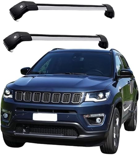 Auto Gepäckträger Für Jeep Compass 2017 2018 2019 2020-2023 Zubehör Dachgepäckträger Querträger AbschließBar Outdoor Ausrüstung Verstellbare,C-Silver Black Auto Gepäckträger Für Jeep Compass 2017 2018 2019 2020-2023 Zubehör Dachgepäckträger Querträger AbschließBar Outdoor Ausrüstung Verstellbare,C-Silver Black von KDZDJH
