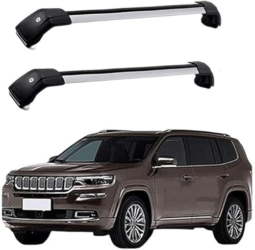 Auto Gepäckträger Für Jeep Grand Commande 2018 2019 Zubehör Dachgepäckträger Querträger AbschließBar Outdoor Ausrüstung Verstellbare,C-Silver Black Auto Gepäckträger Für Jeep Grand Commande 2018 2019 Zubehör Dachgepäckträger Querträger AbschließBar Outdoor Ausrüstung Verstellbare,C-Silver Black von KDZDJH
