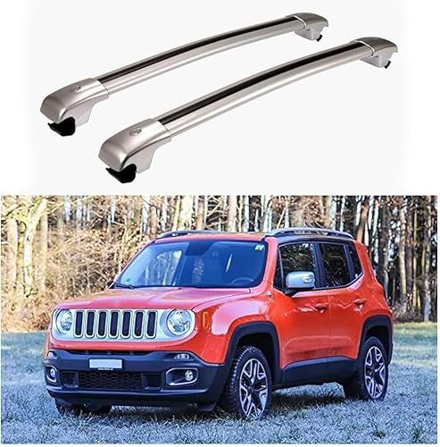 Auto Gepäckträger Für Jeep Renegade 2015-2023 Zubehör Dachgepäckträger Querträger AbschließBar Outdoor Ausrüstung Verstellbare,B-Silver Auto Gepäckträger Für Jeep Renegade 2015-2023 Zubehör Dachgepäckträger Querträger AbschließBar Outdoor Ausrüstung Verstellbare,B-Silver von KDZDJH