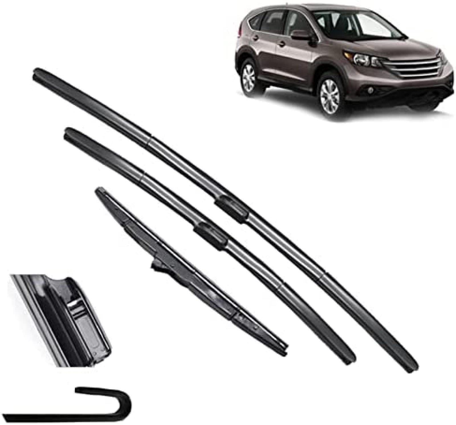 Scheibenwischer Teile für Honda CRV CR-V MK4 2012–2016 Wischer vorne und hinten Wischerblätter Set Kit Windschutzscheibe Windschutzscheibe Fenster 26 "+ 16" + 13 " von KEAGGJF