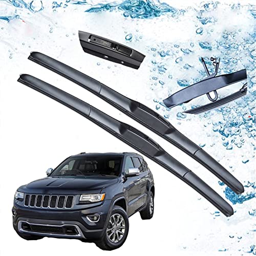 Scheibenwischer für Jeep Grand für Cherokee WK2 2011 2012 2013 2014 2015 2016 2017 2018 2019 Zubehör Frontwischerblattbürsten für Auto UJ Hook von KEAGGJF