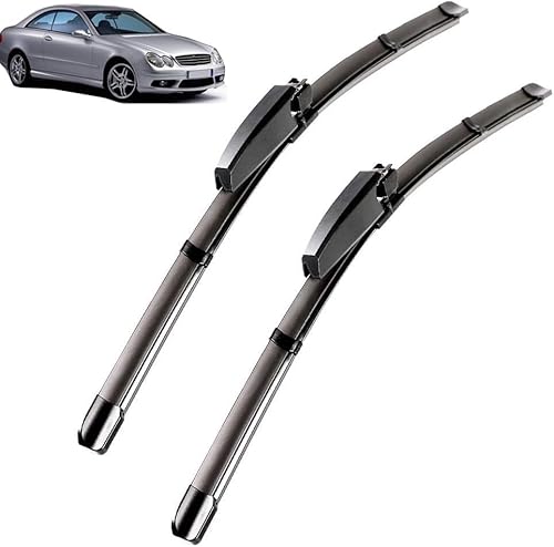 Scheibenwischerblätter für Mercedes Benz CLK-Klasse W209 C209 2002–2009, 55,9 cm, Set mit 2 Wischerblättern, hohe Leistung, hervorragende Sichtbarkeit auf der Straße, einfache Installation, flache von KEAIDFDD