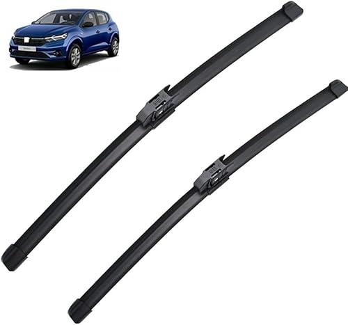 Scheibenwischerblätter für Renault Logan Taliant Zubehör Dacia Sandero III 2020-2023 - Kit mit hoher Leistung, überlegene Sichtbarkeit auf der Straße, einfache Installation, flache Wischblätter, 2 von KEAIDFDD