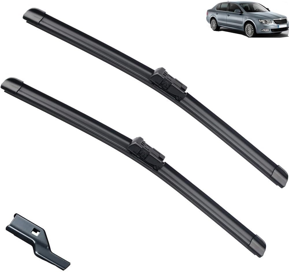 Scheibenwischerblätter für Skoda Superb 2 B6 3T 2008–2015 Limousine Combi – Kit mit hoher Leistung, hervorragende Sichtbarkeit auf der Straße, einfache Installation, flache Wischerblätter, 2 Stück Scheibenwischerblätter für Skoda Superb 2 B6 3T 2008–2015 Limousine Combi – Kit mit hoher Leistung, hervorragende Sichtbarkeit auf der Straße, einfache Installation, flache Wischerblätter, 2 Stück von KEAIDFDD