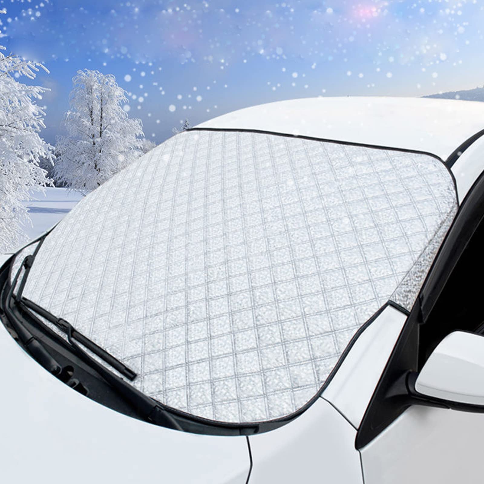 KEELYY Frontscheibenabdeckung Scheibenabdeckung Auto Winter Frostabdeckung Sonnenschutz Auto Frontscheib Autoscheibenabdeckung Winschutzscheiben Abdeckung Groß, 150 x 100cm KEELYY Frontscheibenabdeckung Scheibenabdeckung Auto Winter Frostabdeckung Sonnenschutz Auto Frontscheib Autoscheibenabdeckung Winschutzscheiben Abdeckung Groß, 150 x 100cm von KEELYY
