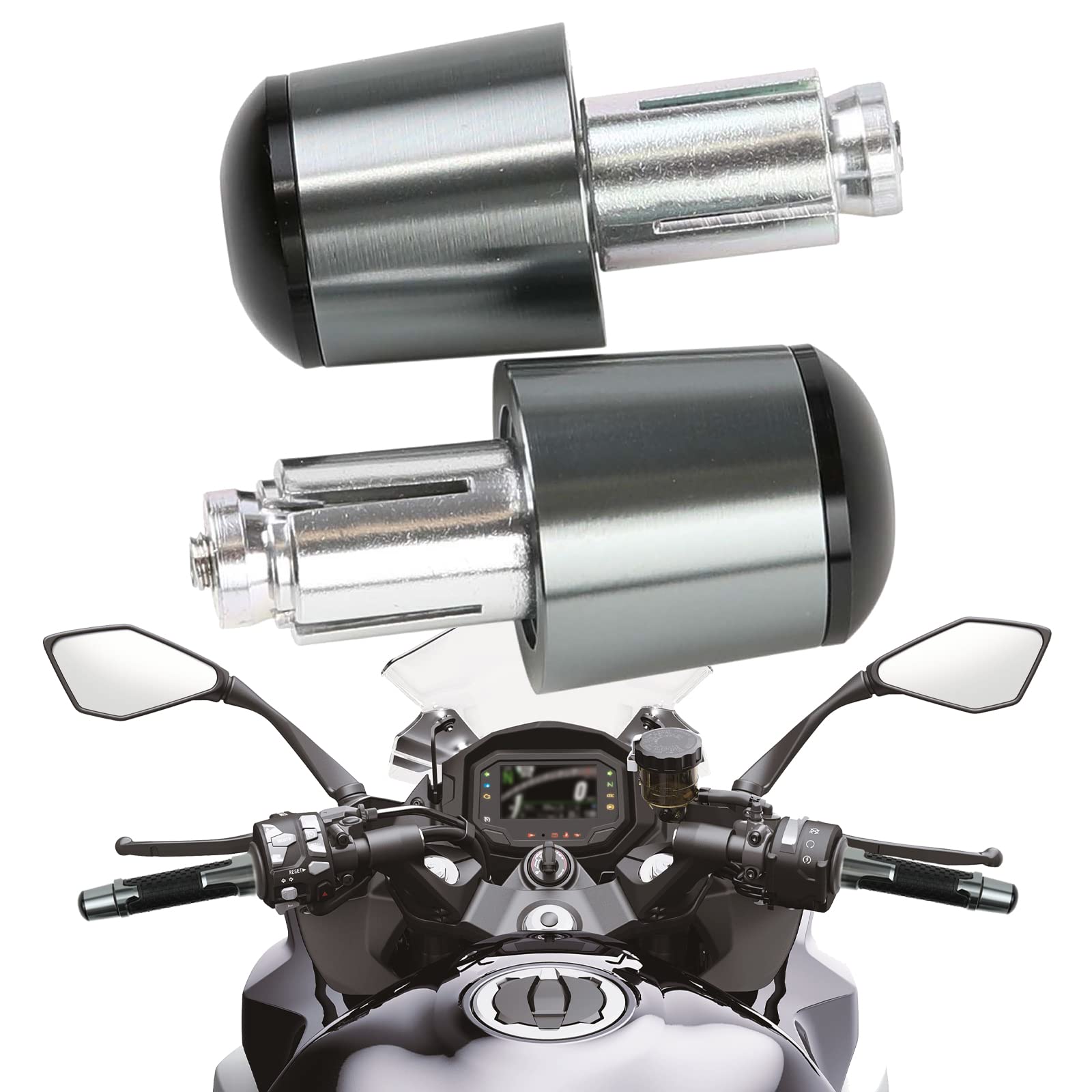 KEEPDSGN 7/8" 22mm-24mm Motorrad Lenkerendkappen, Aluminium Motorrad Lenkerstopfen Kompatibel mit XJ6 XJ6N FZ1 FZ6 FZ09 MT03 MT07 MT09 MT10 YZF R1 R6. KEEPDSGN 7/8" 22mm-24mm Motorrad Lenkerendkappen, Aluminium Motorrad Lenkerstopfen Kompatibel mit XJ6 XJ6N FZ1 FZ6 FZ09 MT03 MT07 MT09 MT10 YZF R1 R6. von KEEPDSGN