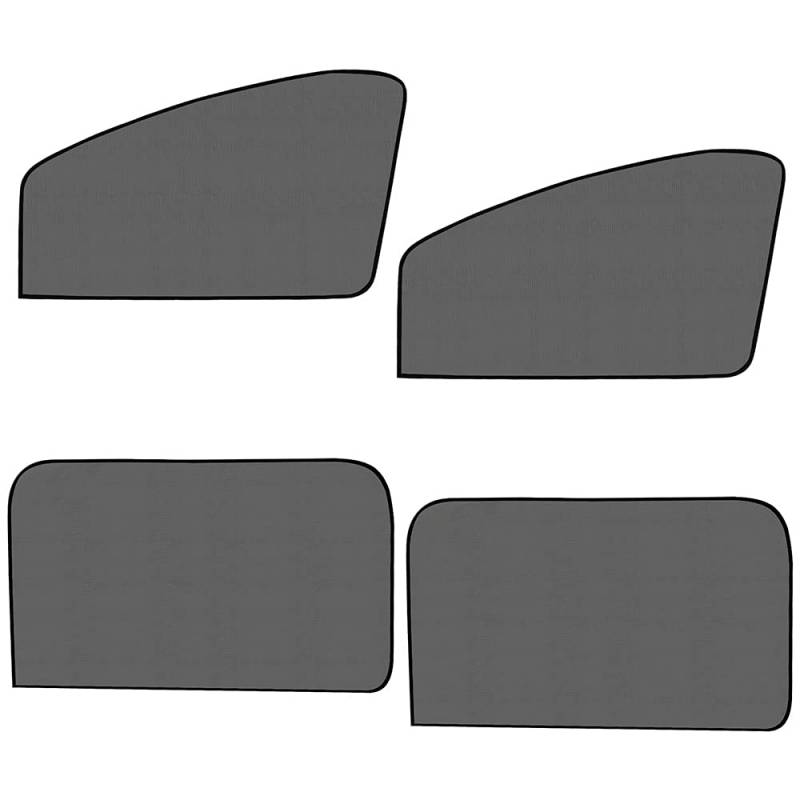 4 Stück Sonnenschutz Auto 75x48cm Nylonnetz Sonnenblende Auto Kinder mit UV Schutz Einwegperspektive Faltbar Autoscheiben Sonnenschutz für Die Meisten Autos von KEGAJEGA
