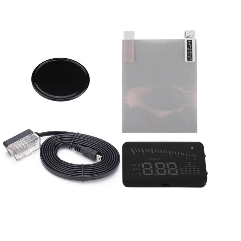 OBDII HUD Heads-Up-Display Für PKW, LKW, Farbiges Head-Up-Display, LED-Projektor, Geschwindigkeitswarnsystem Für PKW, LKW von KELFEEAO