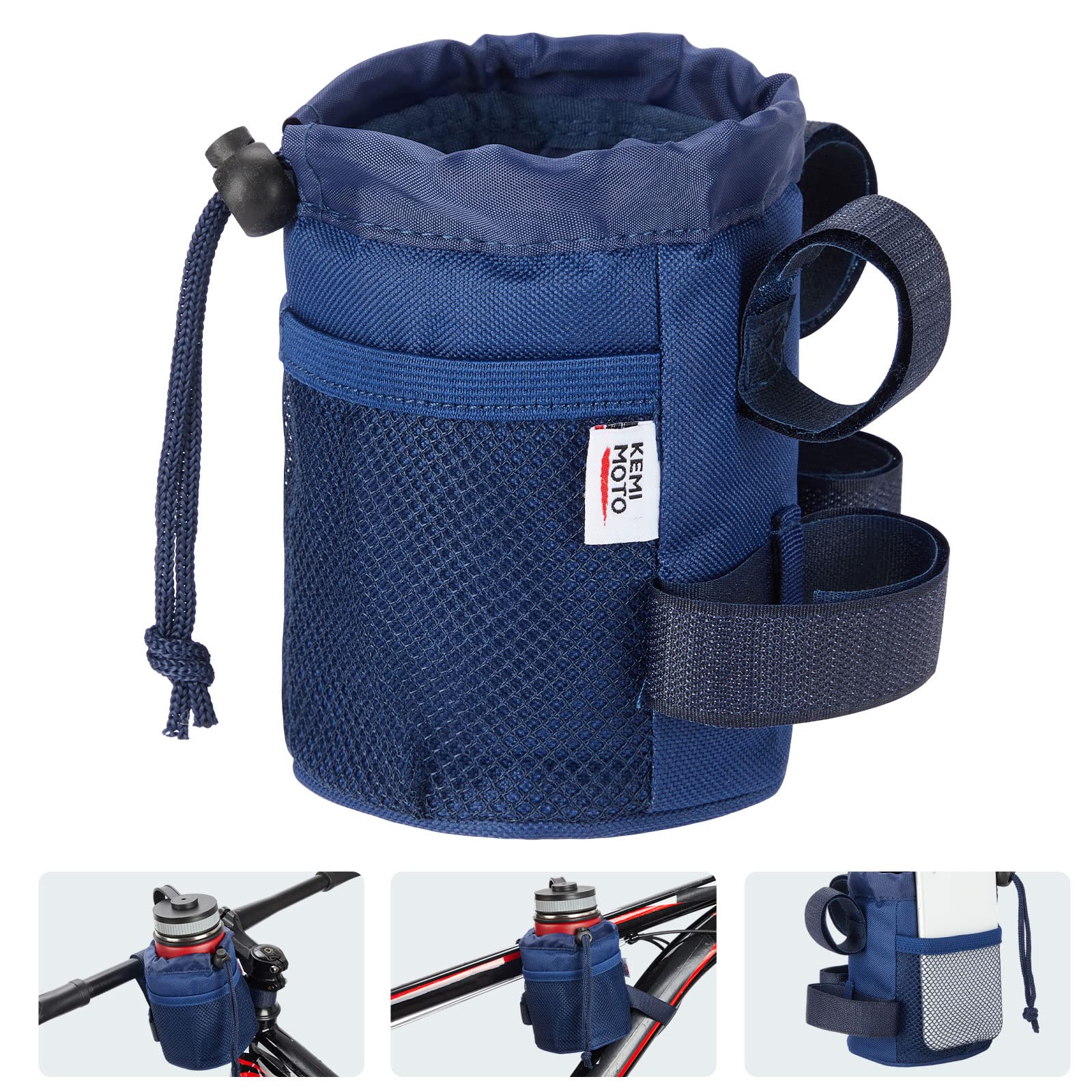 KEMIMOTO Fahrrad Flaschenhalter, Getränkehalter Fahrrad, Wasserflaschenhalter, Getränkehalter für Kinderwagen, Trinkflaschenhalter Fahrrad mit Netztaschen für MTB, Folding, Rennräder, Rollstuhl KEMIMOTO Fahrrad Flaschenhalter, Getränkehalter Fahrrad, Wasserflaschenhalter, Getränkehalter für Kinderwagen, Trinkflaschenhalter Fahrrad mit Netztaschen für MTB, Folding, Rennräder, Rollstuhl von KEMIMOTO