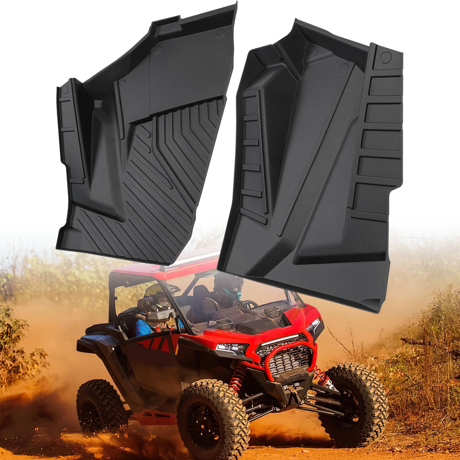 KEMIMOTO 2024/2025+ XP 1000 TPE-Fußmatten, kompatibel mit Polaris RZR XP 1000/4 1000, rutschfeste Bodenzubehör, 2 Stück, Allwetterschutz, Slush-Matten KEMIMOTO 2024/2025+ XP 1000 TPE-Fußmatten, kompatibel mit Polaris RZR XP 1000/4 1000, rutschfeste Bodenzubehör, 2 Stück, Allwetterschutz, Slush-Matten von KEMIMOTO