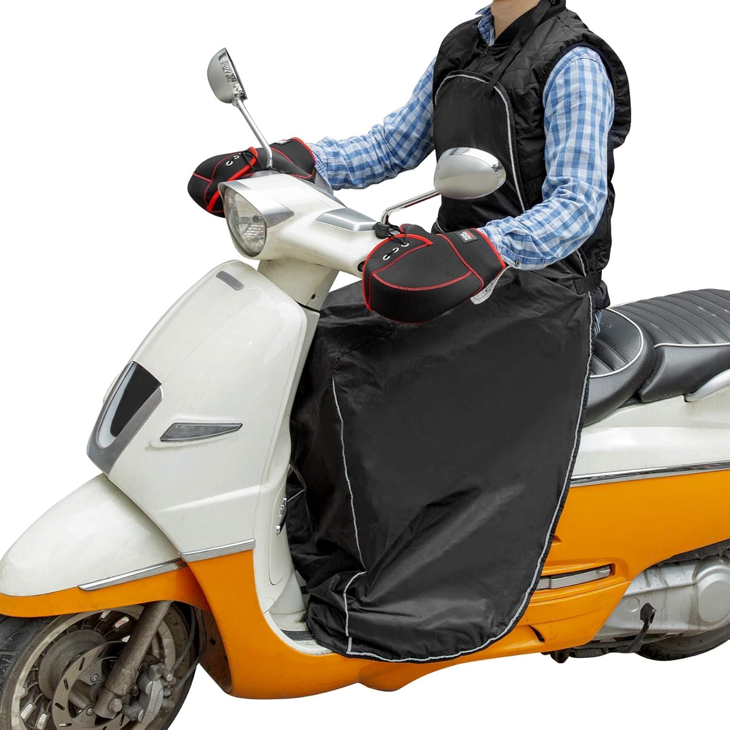 KEMIMOTO Beinschutz Beinabdeckung Roller, Motorradplane/Abdeckplane für Motoroller, Universaler Wetterschutz Nässeschutz mit Kälteschutz Reflexstreifen, Wasserdicht & Winddicht KEMIMOTO Beinschutz Beinabdeckung Roller, Motorradplane/Abdeckplane für Motoroller, Universaler Wetterschutz Nässeschutz mit Kälteschutz Reflexstreifen, Wasserdicht & Winddicht von KEMIMOTO