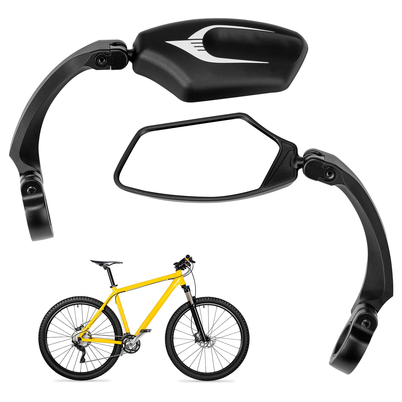 KEMIMOTO ein Paar Fahrradspiegel für E-Bike, 180° drehbar Rückspiegel, Fahrradspiegel für lenker, für E Scooter, E Bike, Mountainbikes, Rennrad KEMIMOTO ein Paar Fahrradspiegel für E-Bike, 180° drehbar Rückspiegel, Fahrradspiegel für lenker, für E Scooter, E Bike, Mountainbikes, Rennrad von KEMIMOTO