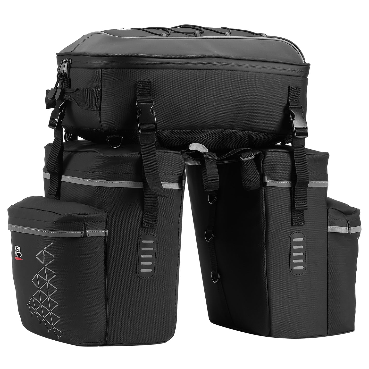 KEMIMOTO 3 IN 1 Gepäckträgertasche, Wasserdicht Fahrradtaschen für Gepäckträger, 52L Fahrradtaschen-Set mit Regenschutz, Multifunction Rucksack und Umhängetasche für e Bike MTB KEMIMOTO 3 IN 1 Gepäckträgertasche, Wasserdicht Fahrradtaschen für Gepäckträger, 52L Fahrradtaschen-Set mit Regenschutz, Multifunction Rucksack und Umhängetasche für e Bike MTB von KEMIMOTO