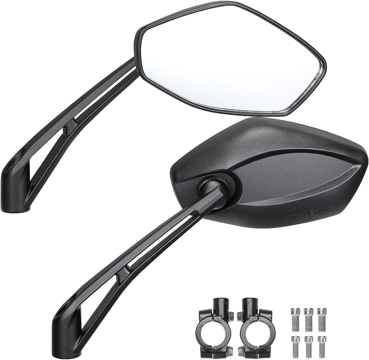 KEMIMOTO Motorrad Spiegel e geprüft, Universal M8 und M10, Motorrad Rückspiegel mit Halterung, Rückseitenspiegel, Roller Spiegel kompatibel mit MT07, MT09 KEMIMOTO Motorrad Spiegel e geprüft, Universal M8 und M10, Motorrad Rückspiegel mit Halterung, Rückseitenspiegel, Roller Spiegel kompatibel mit MT07, MT09 von KEMIMOTO