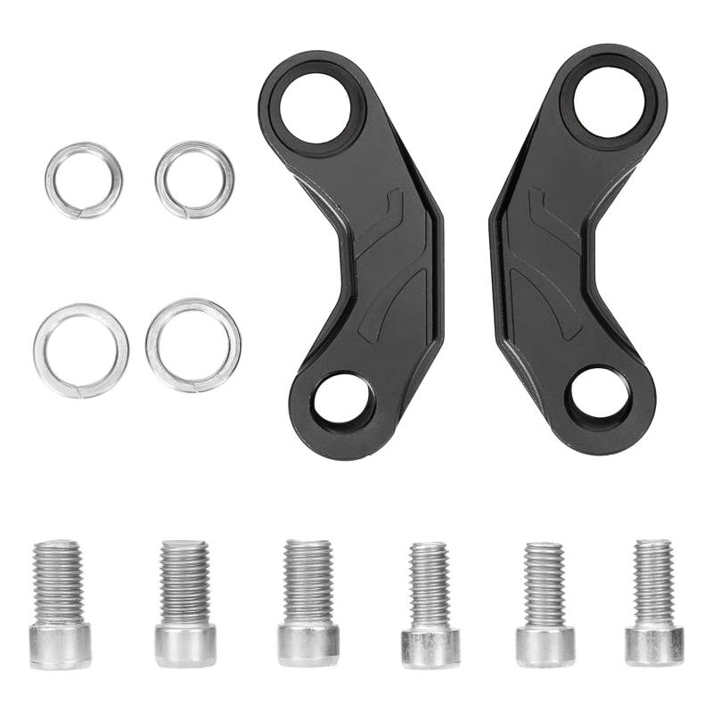 KEMIMOTO Motorrad Spiegelverlängerung M10 M8, Ein Paar Rückspiegel-Extender, Adapter für Motorrad Spiegelhalterung, Schwarz von KEMIMOTO