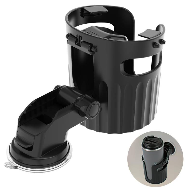 KEMIMOTO Multifunktionaler Getränkehalter, wiederverwendbarer Saugnapfhalter Klappbecher, Wasserflaschenhalter mit Zungenspatel für Boot, Kajak, Surfbrett, Wohnmobil, Schreibtisch, Pool, Fenster von KEMIMOTO