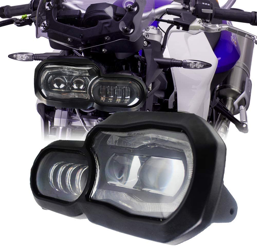 LED Scheinwerfer für Motorrad mit Angel Eyes DRL Montage, E-Mark E-Prüfzeichen, wasserdicht DC12-24 V Scheinwerfer für F650GS F800GS F700GS F800GS ADV F800R LED Scheinwerfer für Motorrad mit Angel Eyes DRL Montage, E-Mark E-Prüfzeichen, wasserdicht DC12-24 V Scheinwerfer für F650GS F800GS F700GS F800GS ADV F800R von KEMIMOTO