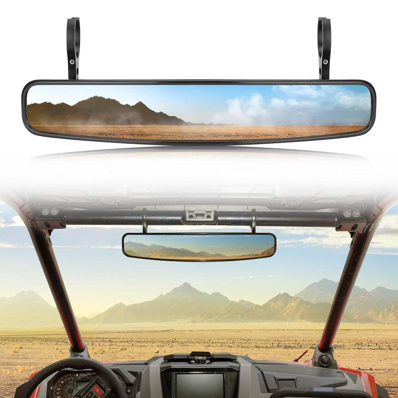 UTV Rückspiegel, kemimoto UTV Race Konvexspiegel mit 3/4 4,4 cm oder 5,1 cm Klemmen, kompatibel mit Polaris RZR PRO XP, Pioneer, Can Am Commander Maverick, Talon 1000R 1000X von KEMIMOTO