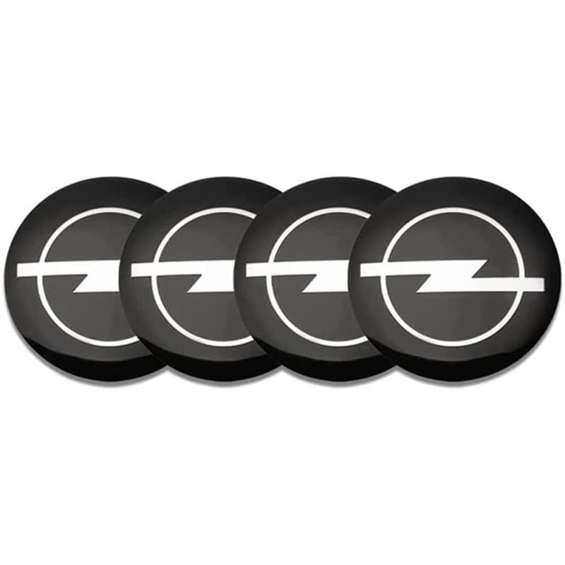 KENANS 4 Stück Auto Radnabenkappen Aufkleber für Opel OPC Astra J H G K Insignia Corsa D B E Mokka Vectra 65MM, Radnabendeckel Aufkleber Auto Nabendeckel Aufkleber Nabenkappen Aufkleber von KENANS