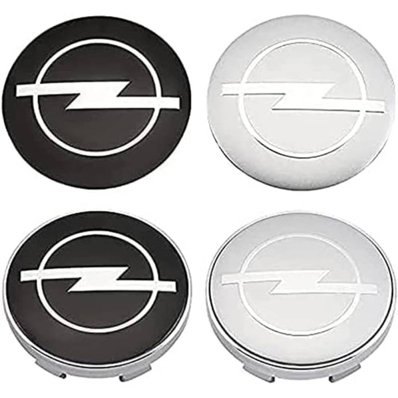 4 Stück Nabendeckel Zubehör für Opel Crossland 2017-2023 60mm, Felgendeckel Radnabendeckel Radnabenabdeckung Felgen Center Nabendeckel Wasserdicht Radnabendeckel,B-Lack von KENANS