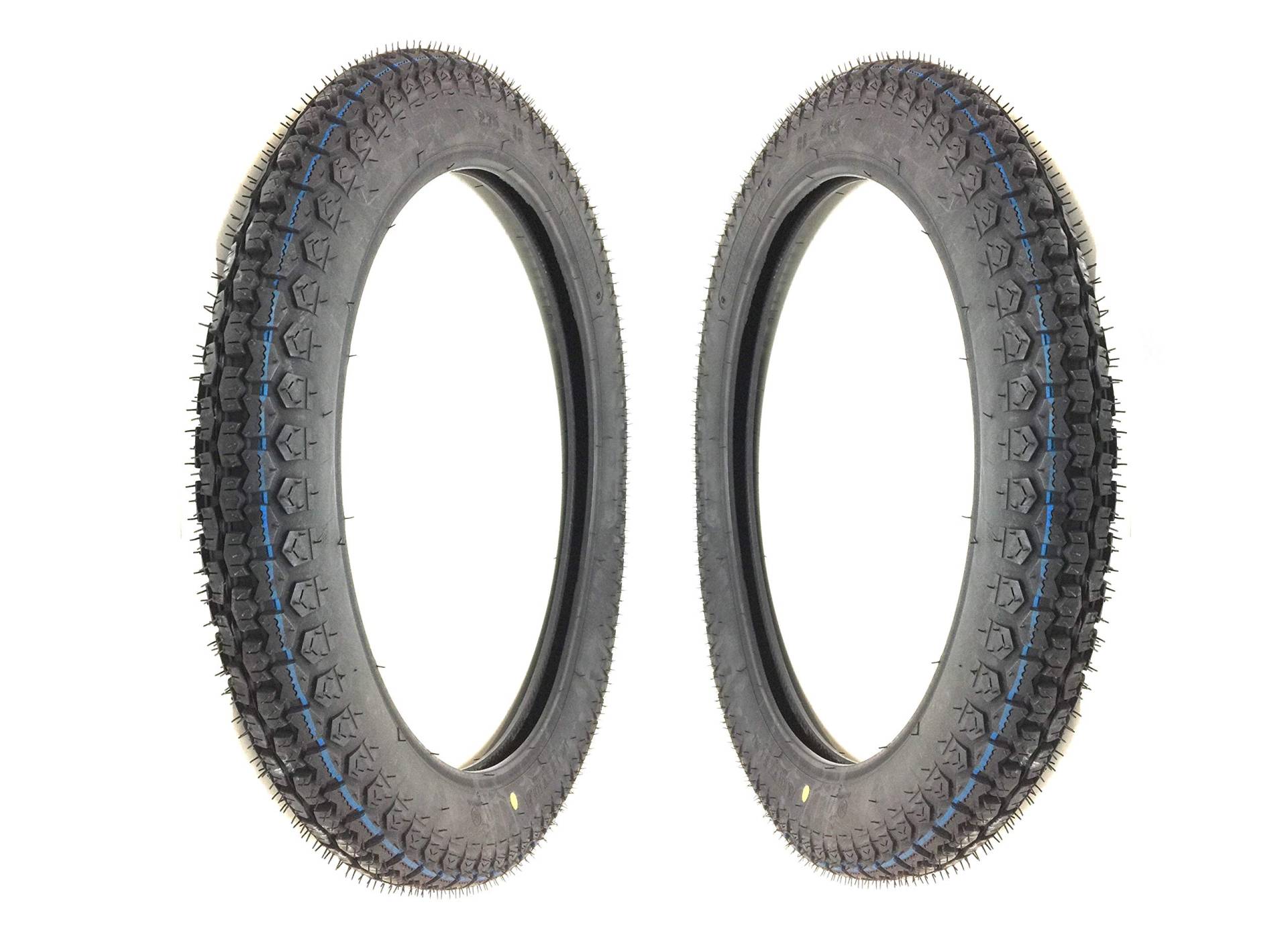 2x Kenda Reifen Set K254 2,75x17 (2 3/4 x 17 Zoll) für Zündapp KS CS C GTS 50 von Kenda
