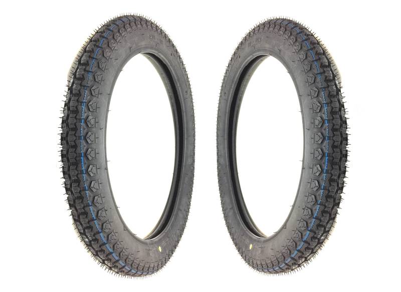2x Kenda Reifen Set K254 2,75x17 (2 3/4 x 17 Zoll) für Zündapp KS CS C GTS 50 von Kenda