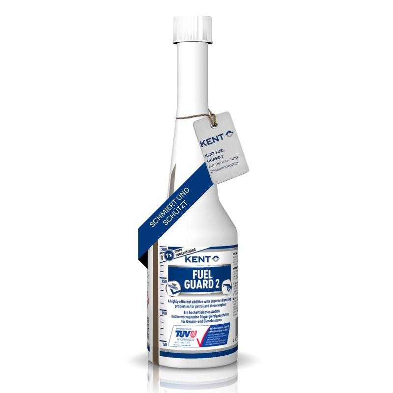 KENT Fuel Guard 2 – ADDITIV, Benzin & Diesel, SYSTEMREINIGER – reinigt und pflegt das Kraftstoffsystem, schmiert und schützt - 250ml Flasche von KENT
