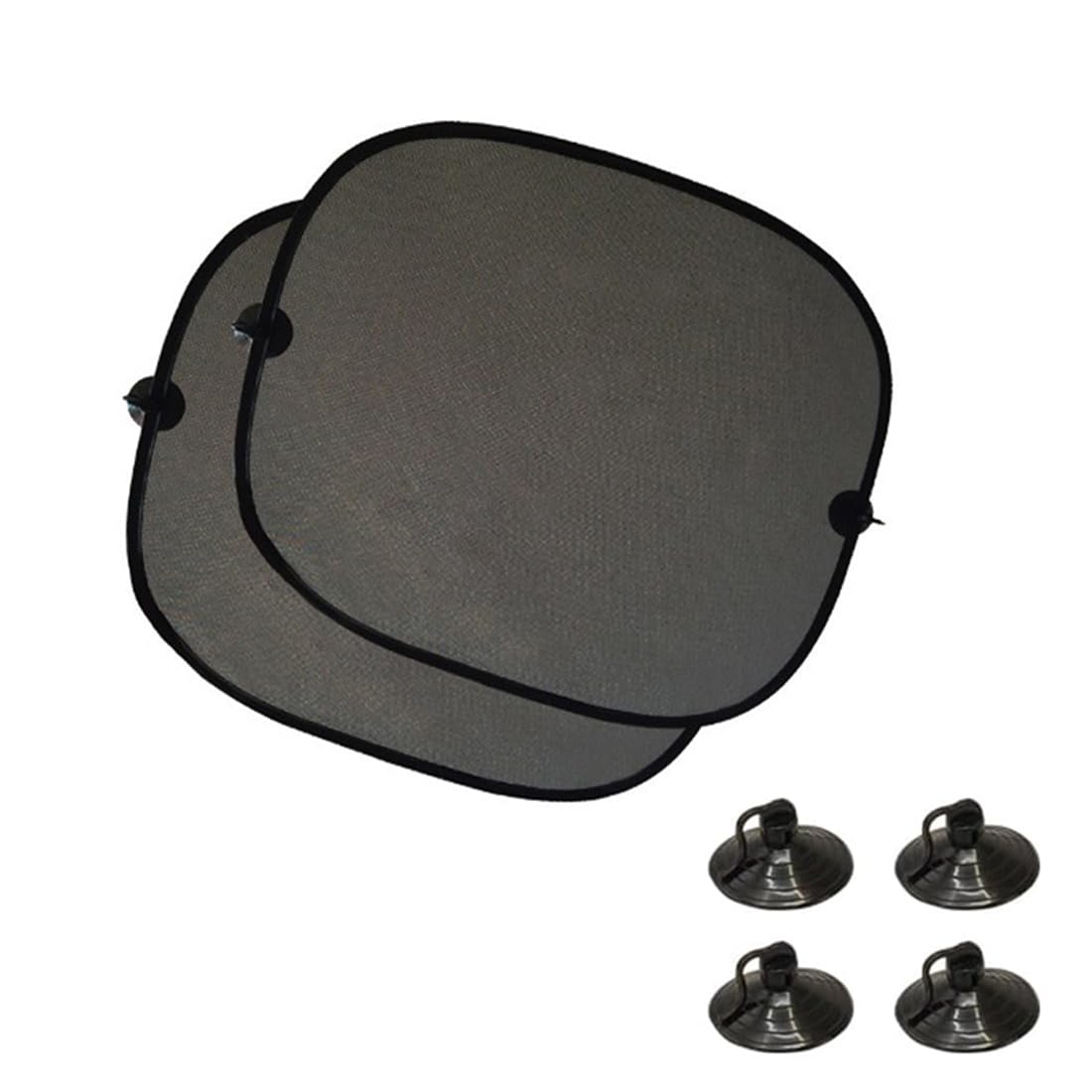 KEQAR Auto-Sonnenschutz für Kinder mit Saugnapf, universal, für Seitenfenster, Verdunkelungsvorhänge für das Auto (44 x 36 cm) (Schwarz) von KEQAR