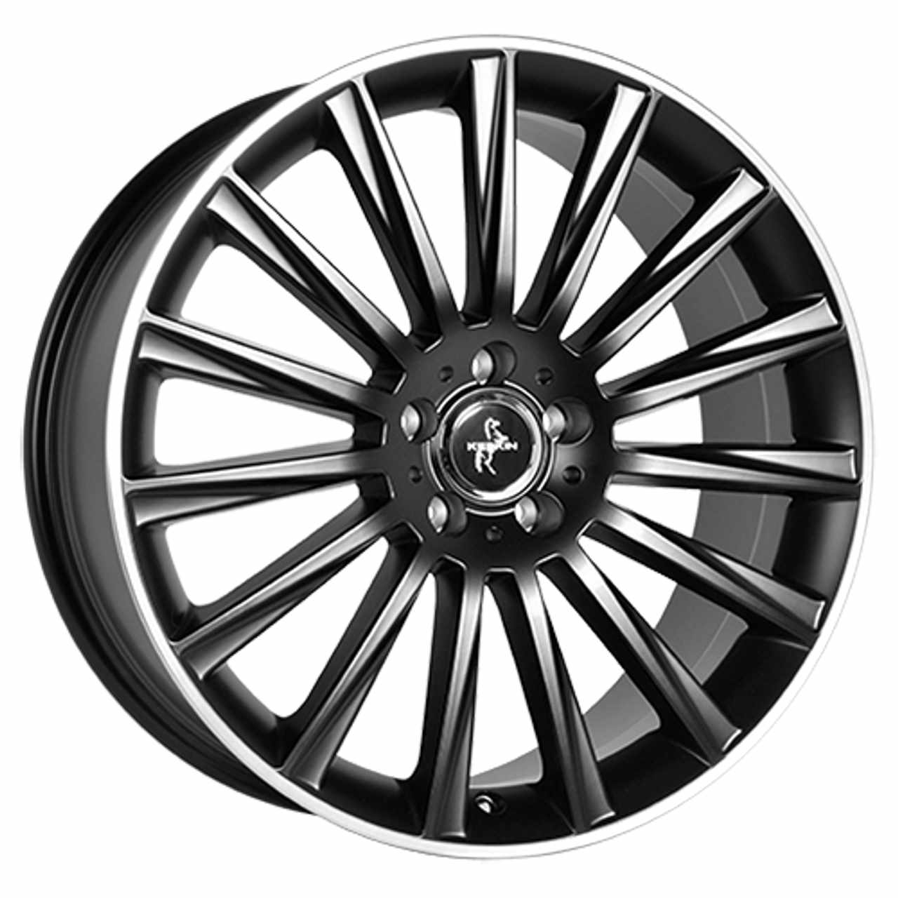 KESKIN KT18 TURBO matt black lip polish 7.0Jx17 5x112 ET48 von KESKIN