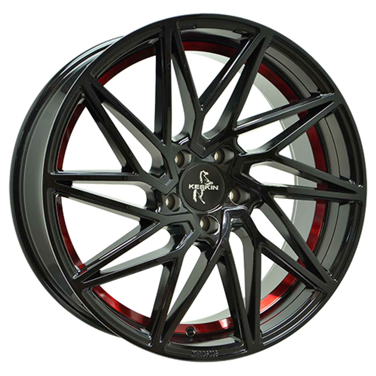 KESKIN KT20 FUTURE black painted red inside 8.0Jx18 5x112 ET45 von KESKIN