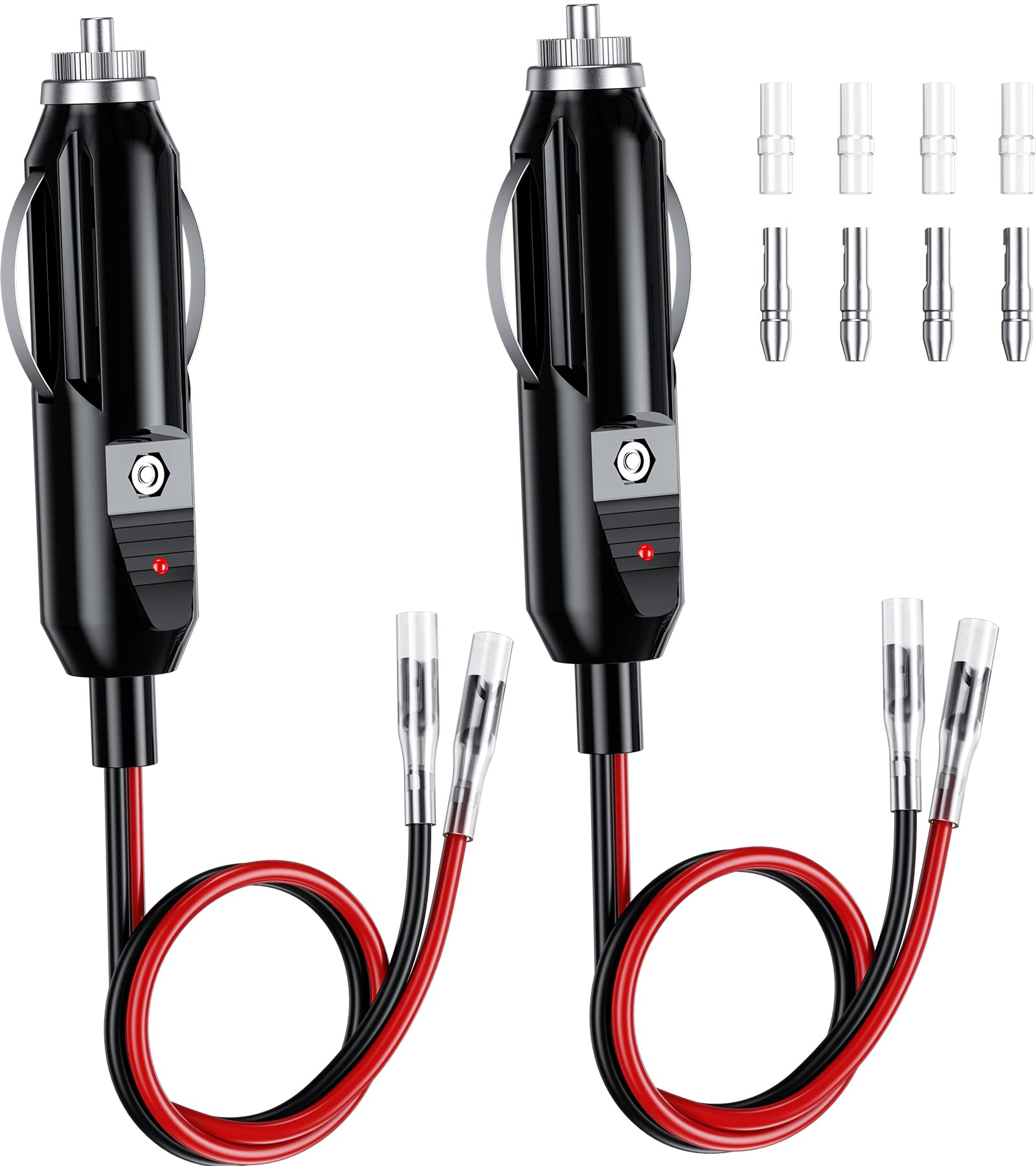 Zigarettenanzünder Stecker Adapter, Autostecker Universalstecker 12V/24V mit 10A/15A Sicherung für LKW Fahrzeuge und Waagen Zigarettenanzünder Buchse von Kewig