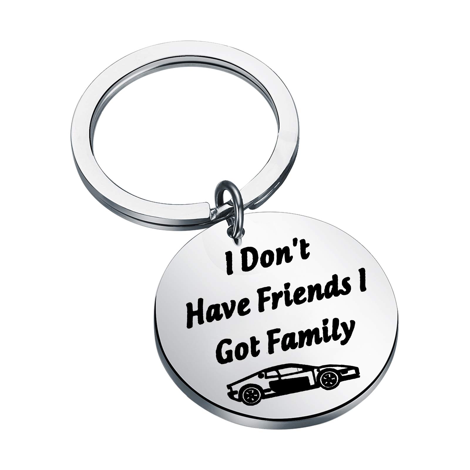 KEYCHIN Schlüsselanhänger mit Aufschrift I Don't Have Friends I Got Family, Grau, Medium KEYCHIN Schlüsselanhänger mit Aufschrift I Don't Have Friends I Got Family, Grau, Medium von KEYCHIN