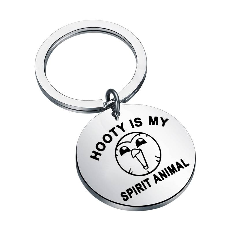 KEYCHIN Lustiger Eulen-Schlüsselanhänger für Fans von Hooty Is My Spirit, Tierschmuck für Freunde, Familie, Hooty Spirit K-s, L von KEYCHIN